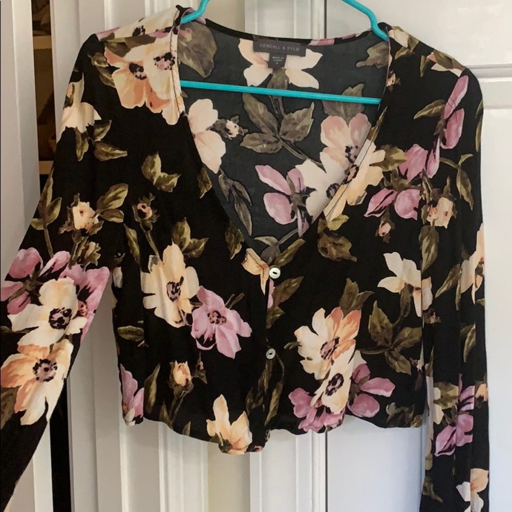 Button down crop top